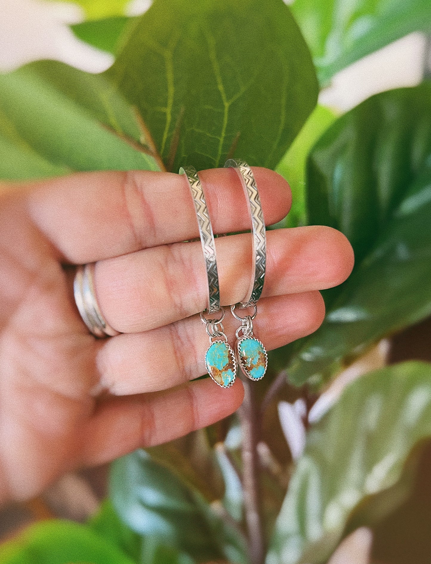 Turquoise Hoops no. 1