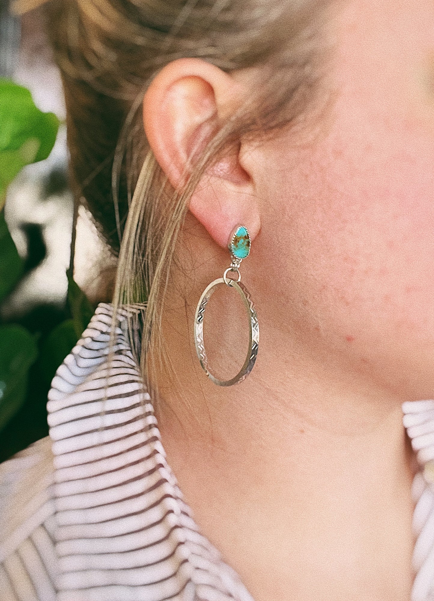 Turquoise Hoops no. 1