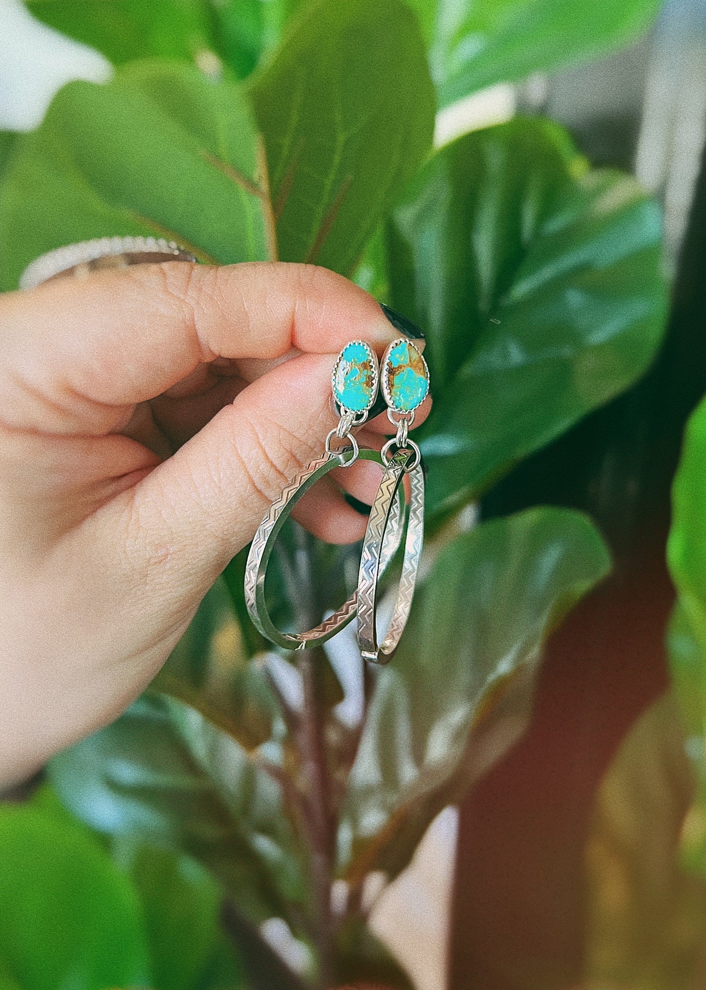 Turquoise Hoops no. 1